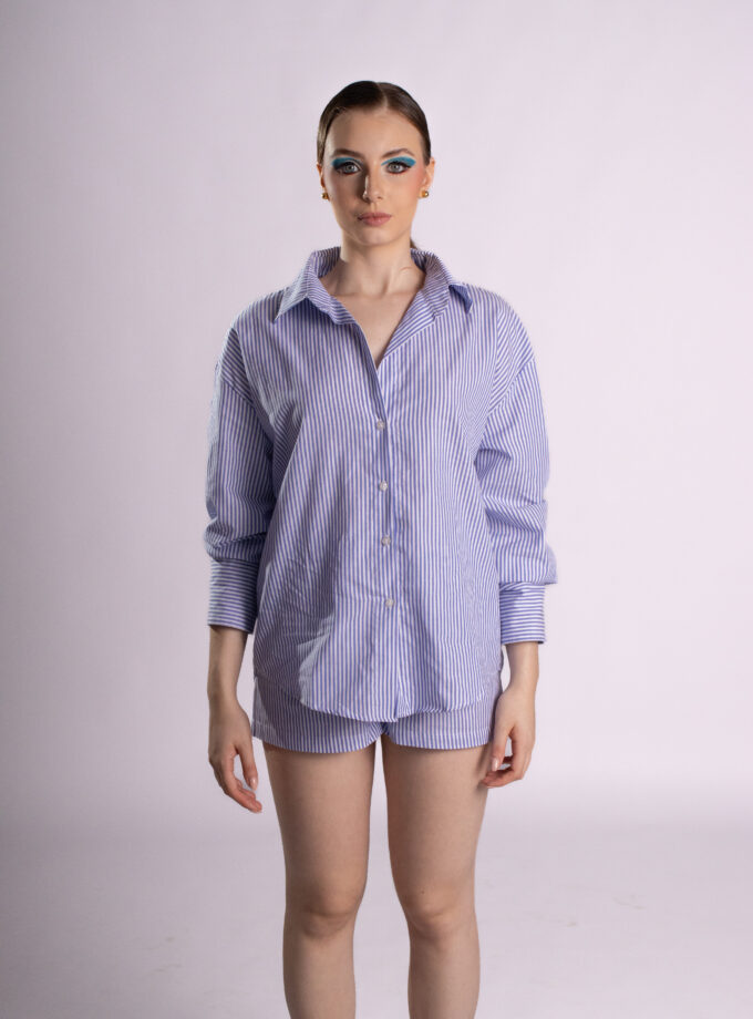 Camisa Oversized Ritmo Azul