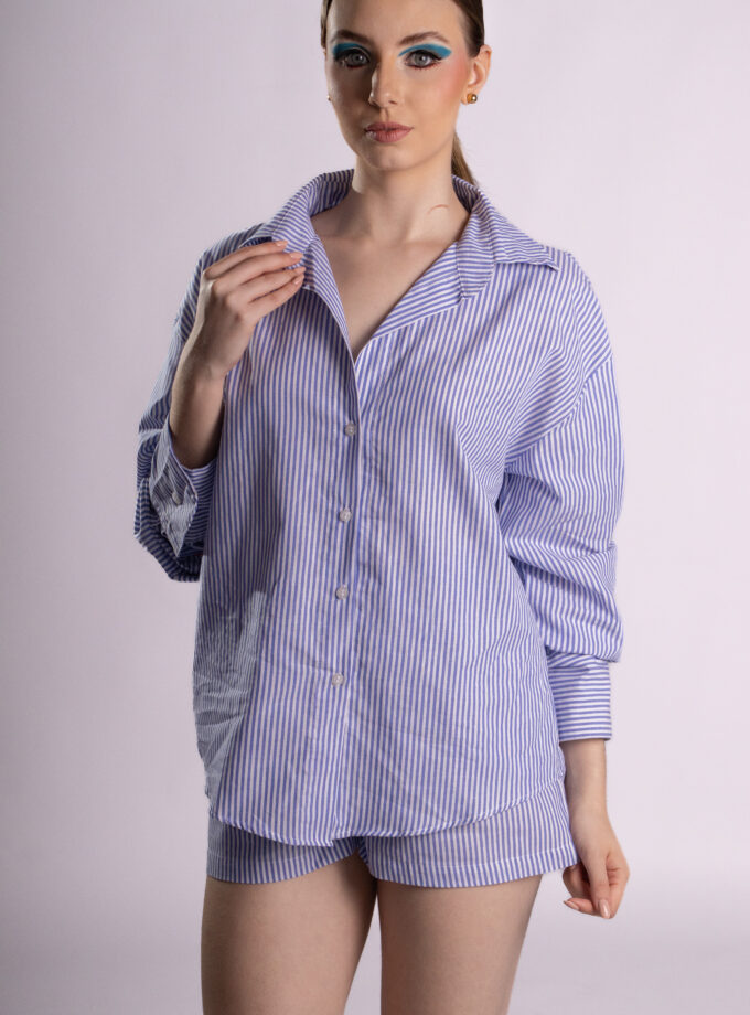Camisa Oversized Ritmo Azul