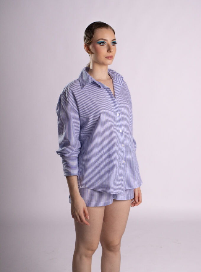 Camisa Oversized Ritmo Azul